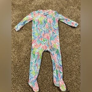 Pottery Barn Kids Multicolor Sea Life Footed One-Piece
